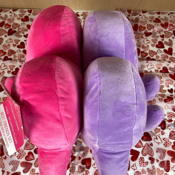 💝 Isaac Mizrahi Kids Best Friends Heart Pillow Set (2) Plush Valentine Decor NWT - Picture 10 of 10